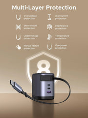 UGREEN Nexode 100W Charger with Retractable USB-C Cable
